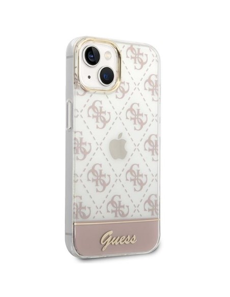 Guess 4G Pattern Script dėklas, skirtas iPhone 14 Plus – rožinis Guess 4G Pattern Script dėklas, skirtas iPhone 14 Plus – rožinis