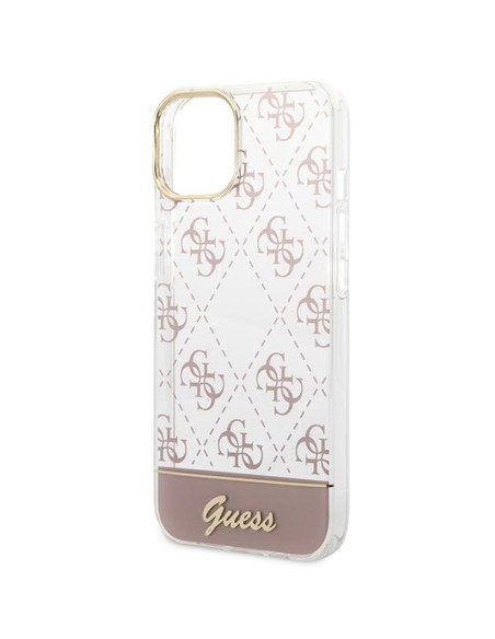 Guess 4G Pattern Script dėklas, skirtas iPhone 14 Plus – rožinis Guess 4G Pattern Script dėklas, skirtas iPhone 14 Plus – rožinis