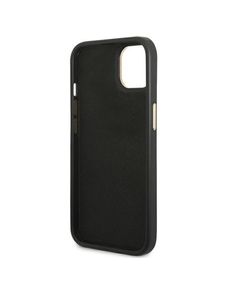 Guess 4G Vintage Gold Logo dėklas, skirtas iPhone 14 Plus - juodas Guess 4G Vintage Gold Logo dėklas, skirtas iPhone 14 Plus - juodas