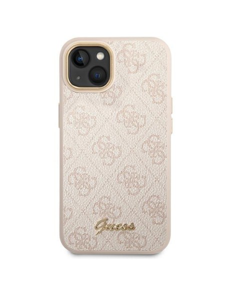 Guess 4G Vintage Gold Logo dėklas, skirtas iPhone 14 Plus - rožinis Guess 4G Vintage Gold Logo dėklas, skirtas iPhone 14 Plus - rožinis