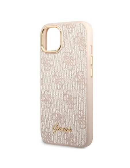 Guess 4G Vintage Gold Logo dėklas, skirtas iPhone 14 Plus - rožinis Guess 4G Vintage Gold Logo dėklas, skirtas iPhone 14 Plus - rožinis