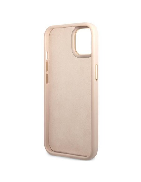 Guess 4G Vintage Gold Logo dėklas, skirtas iPhone 14 Plus - rožinis Guess 4G Vintage Gold Logo dėklas, skirtas iPhone 14 Plus - rožinis