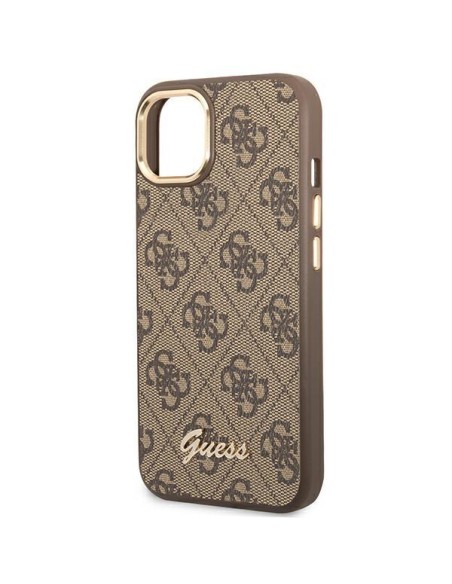 Guess 4G Vintage Gold Logo dėklas, skirtas iPhone 14 Plus - rudas Guess 4G Vintage Gold Logo dėklas, skirtas iPhone 14 Plus - rudas