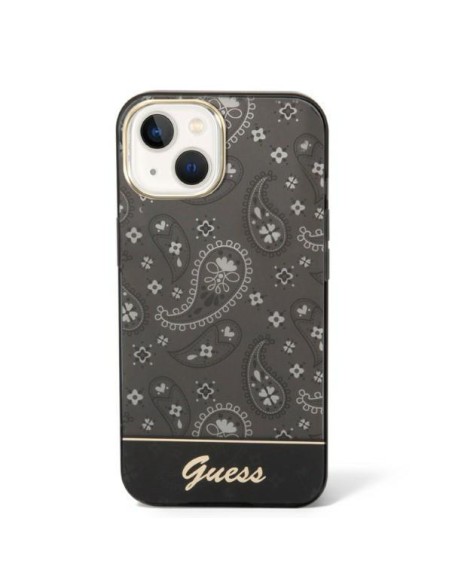 Guess Bandana Paisley dėklas, skirtas iPhone 14 Plus - juodas
