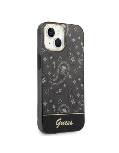 Guess Bandana Paisley dėklas, skirtas iPhone 14 Plus - juodas