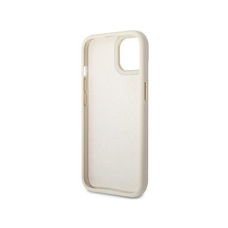 Guess Croco Collection dėklas iPhone 14 Plus - sidabrinis