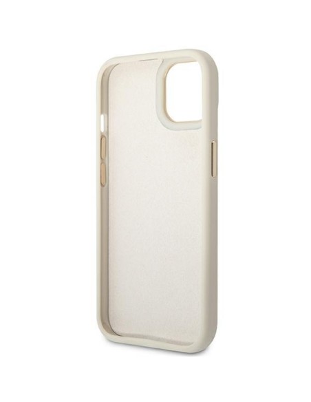 Guess Croco Collection dėklas iPhone 14 Plus - sidabrinis