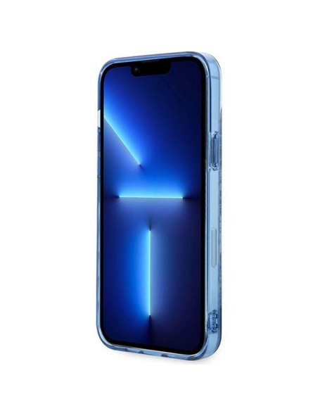 Guess Porcelain Collection dėklas, skirtas iPhone 14 Plus - mėlynas