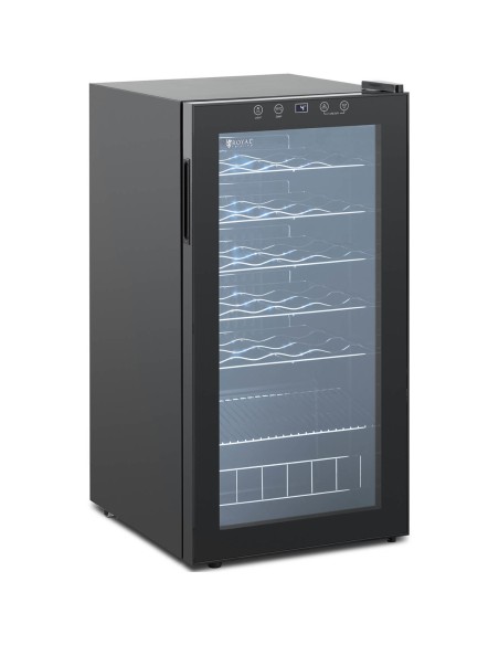 Vyndarys šaldytuvas vyno šaldytuvas 28 buteliams LED 88 l juodas