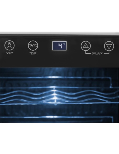 Vyndarys šaldytuvas vyno šaldytuvas 28 buteliams LED 88 l juodas