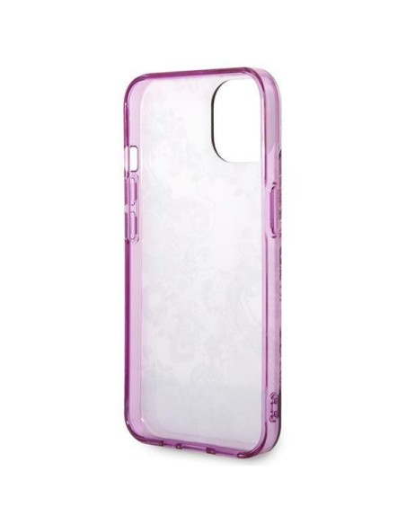 Guess Porcelain Collection dėklas, skirtas iPhone 14 Plus - fuksijos spalvos Guess Porcelain Collection dėklas, skirtas iPhone 14 Plus - fuksijos spalvos