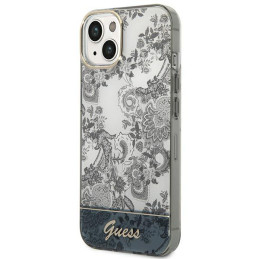 Guess Porcelain Collection dėklas, skirtas iPhone 14 Plus - pilkas