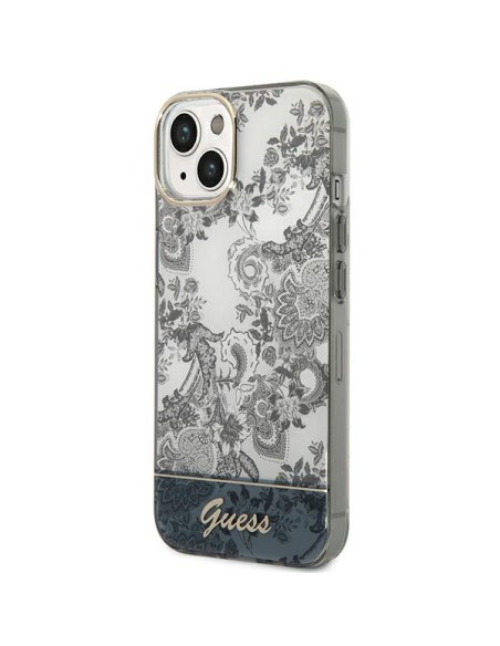 Guess Porcelain Collection dėklas, skirtas iPhone 14 Plus - pilkas Guess Porcelain Collection dėklas, skirtas iPhone 14 Plus - pilkas