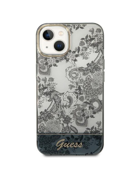 Guess Porcelain Collection dėklas, skirtas iPhone 14 Plus - pilkas Guess Porcelain Collection dėklas, skirtas iPhone 14 Plus - pilkas