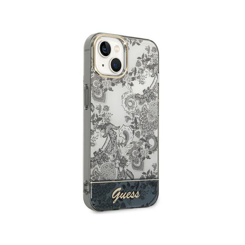 Guess Porcelain Collection dėklas, skirtas iPhone 14 Plus - pilkas