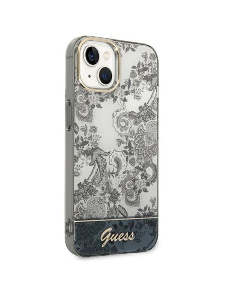 Guess Porcelain Collection dėklas, skirtas iPhone 14 Plus - pilkas Guess Porcelain Collection dėklas, skirtas iPhone 14 Plus - pilkas