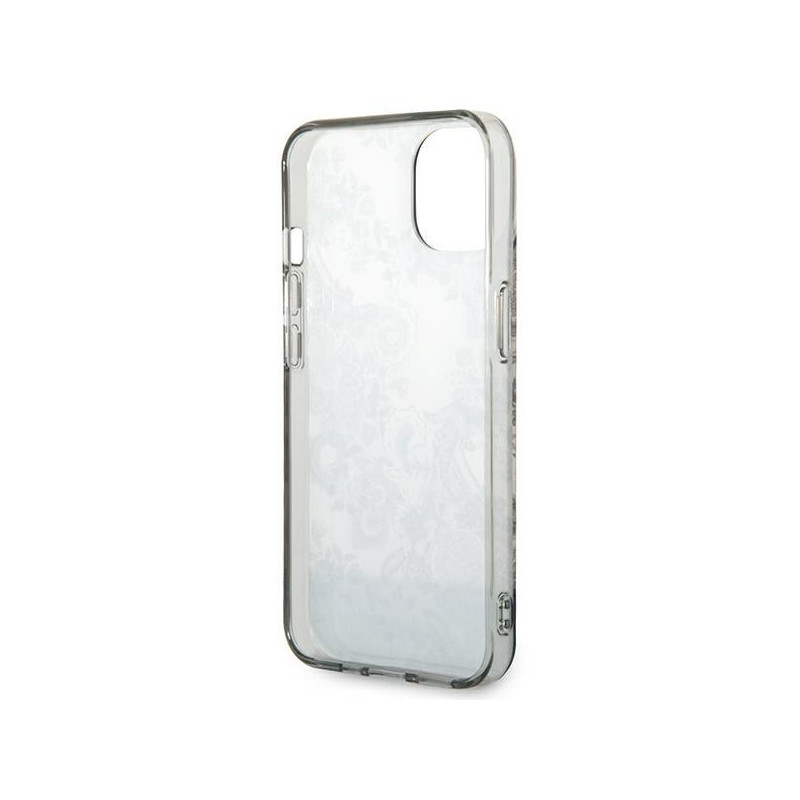 Guess Porcelain Collection dėklas, skirtas iPhone 14 Plus - pilkas