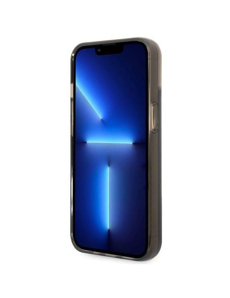 Guess Liquid Glitter Palm Collection dėklas, skirtas iPhone 14 Plus - juodas Guess Liquid Glitter Palm Collection dėklas, skirtas iPhone 14 Plus - juodas