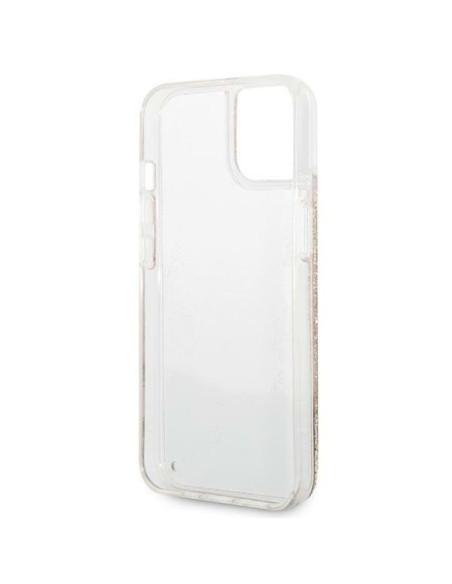 Guess Paisley Liquid Glitter dėklas iPhone 14 Plus - auksinis Guess Paisley Liquid Glitter dėklas iPhone 14 Plus - auksinis