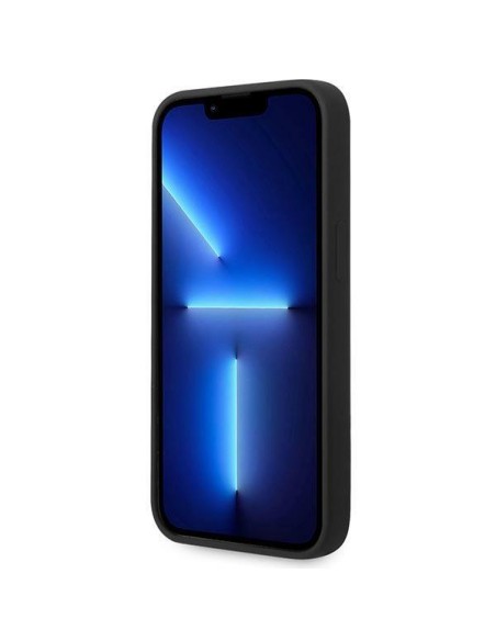 Guess Silicone Triangle dėklas iPhone 14 Plus - juodas Guess Silicone Triangle dėklas iPhone 14 Plus - juodas