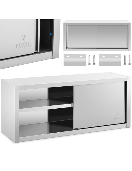 Gastronominė sieninė spinta su stumdomomis durimis PLIENAS 140 x 45 x 60 cm