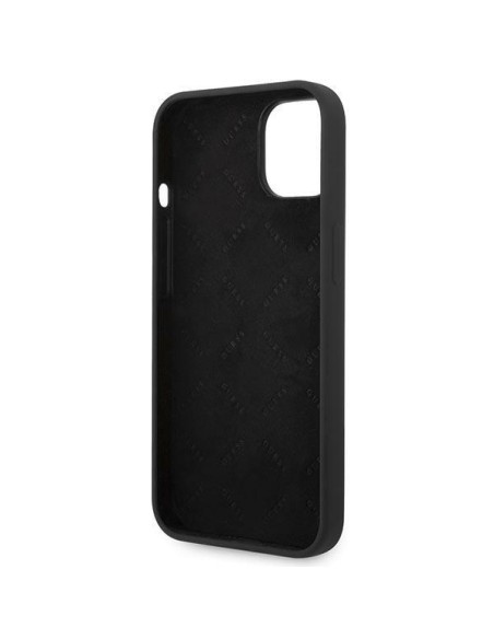 Guess Silicone Triangle dėklas iPhone 14 Plus - juodas Guess Silicone Triangle dėklas iPhone 14 Plus - juodas