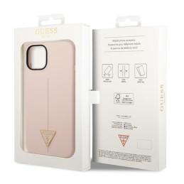 Guess Silicone Triangle dėklas iPhone 14 Plus - rožinis