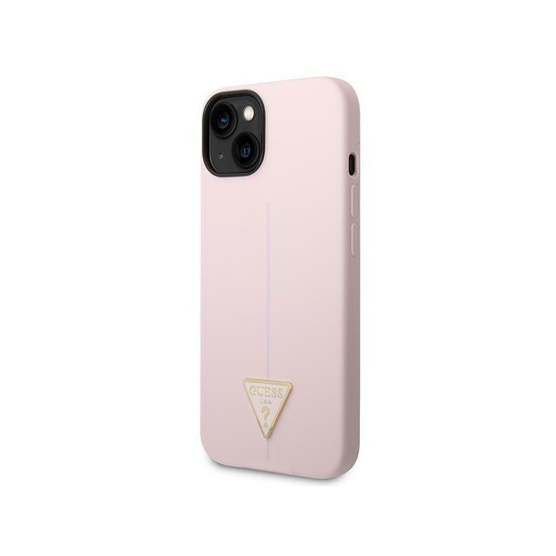 Guess Silicone Triangle dėklas iPhone 14 Plus - violetinis