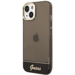 Guess Permatomas dėklas iPhone 14 - juodas