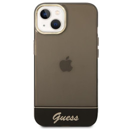 Guess Permatomas dėklas iPhone 14 - juodas