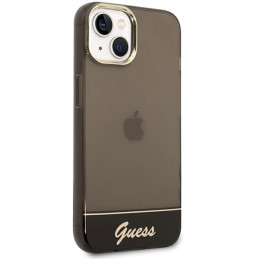Guess Permatomas dėklas iPhone 14 - juodas