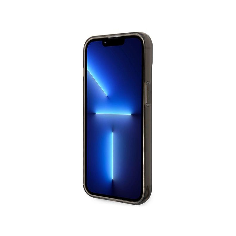 Guess Permatomas dėklas iPhone 14 - juodas