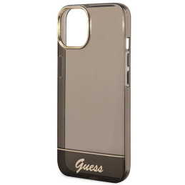 Guess Permatomas dėklas iPhone 14 - juodas