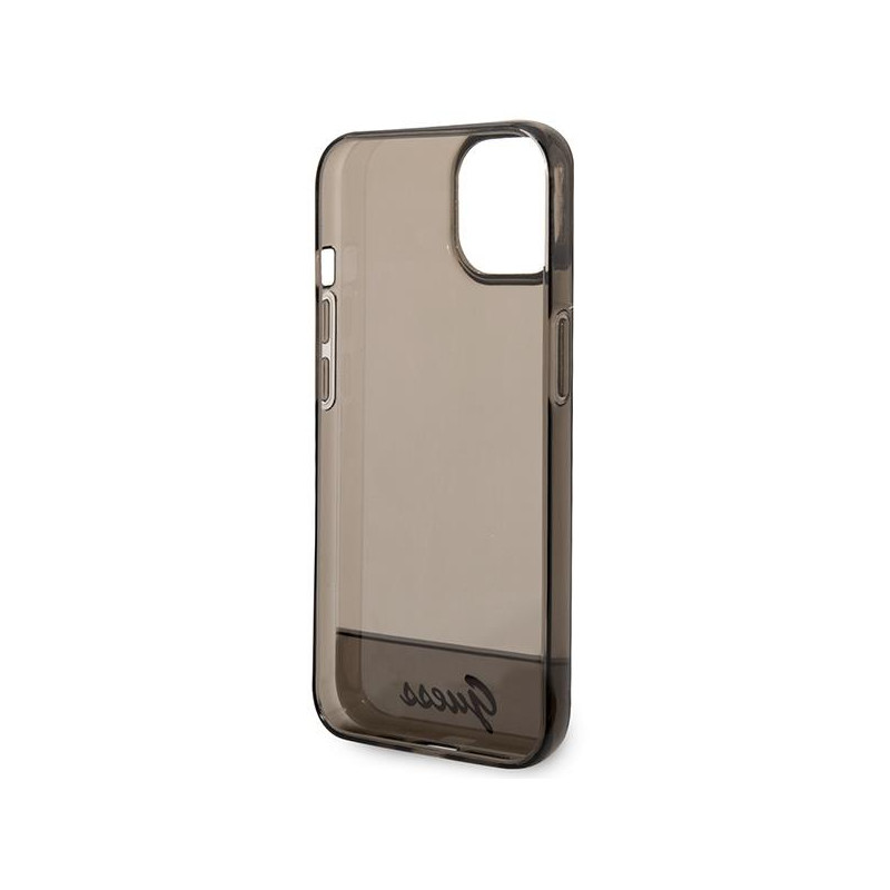 Guess Permatomas dėklas iPhone 14 - juodas