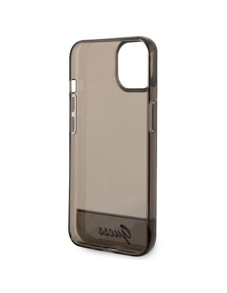 Guess Permatomas dėklas iPhone 14 - juodas