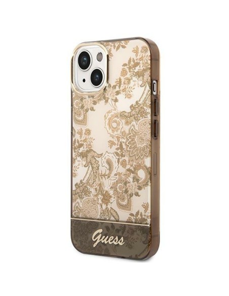 Guess Porcelain Collection dėklas iPhone 14 - smėlio spalvos Guess Porcelain Collection dėklas iPhone 14 - smėlio spalvos