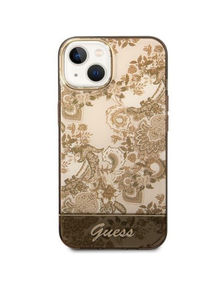 Guess Porcelain Collection dėklas iPhone 14 - smėlio spalvos Guess Porcelain Collection dėklas iPhone 14 - smėlio spalvos