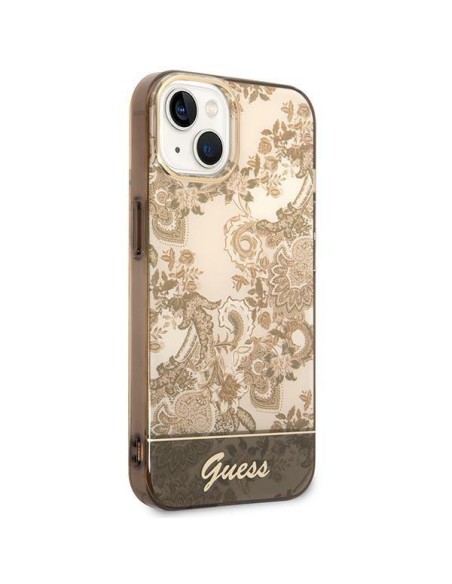 Guess Porcelain Collection dėklas iPhone 14 - smėlio spalvos Guess Porcelain Collection dėklas iPhone 14 - smėlio spalvos