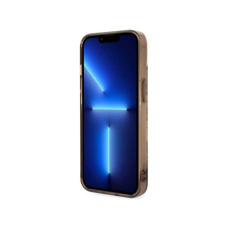 Guess Porcelain Collection dėklas iPhone 14 - smėlio spalvos