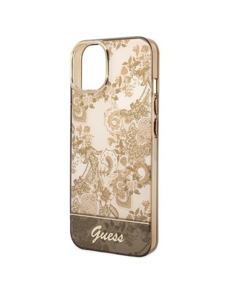 Guess Porcelain Collection dėklas iPhone 14 - smėlio spalvos Guess Porcelain Collection dėklas iPhone 14 - smėlio spalvos