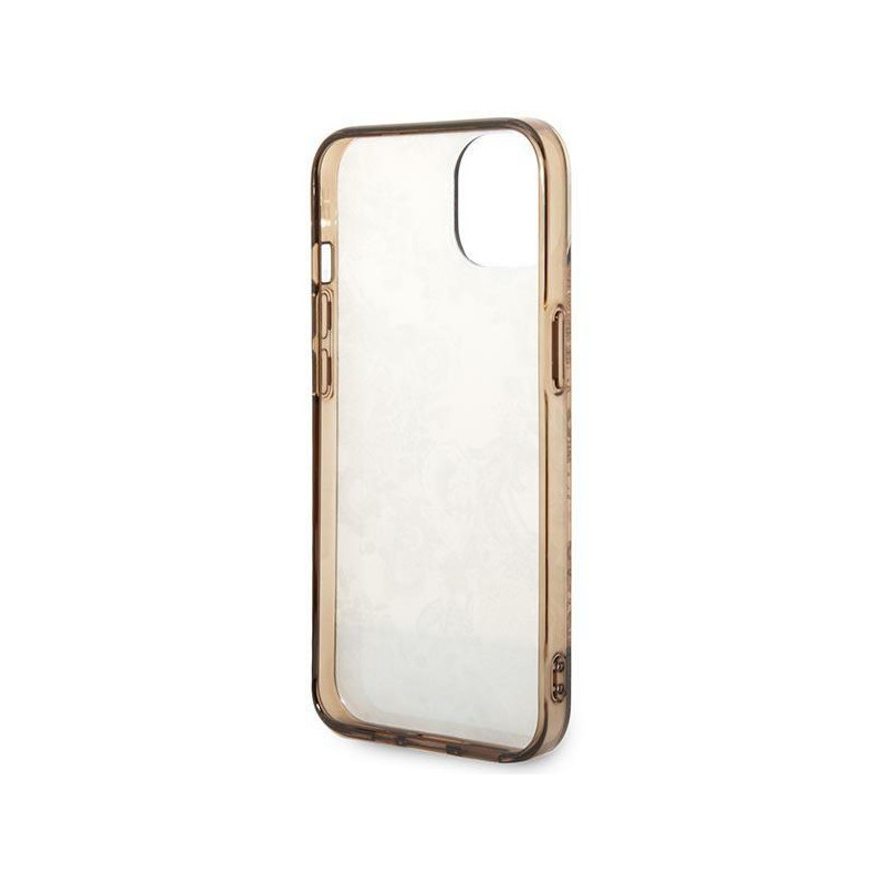Guess Porcelain Collection dėklas iPhone 14 - smėlio spalvos