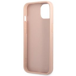 Guess Saffiano Triangle Logo dėklas iPhone 14 - rožinis