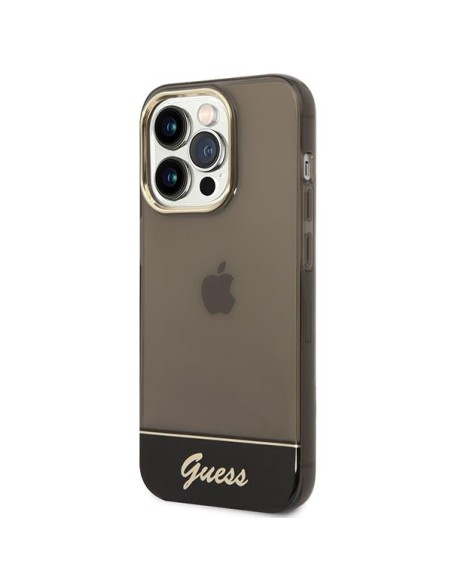 Guess Permatomas dėklas iPhone 14 Pro Max - juodas