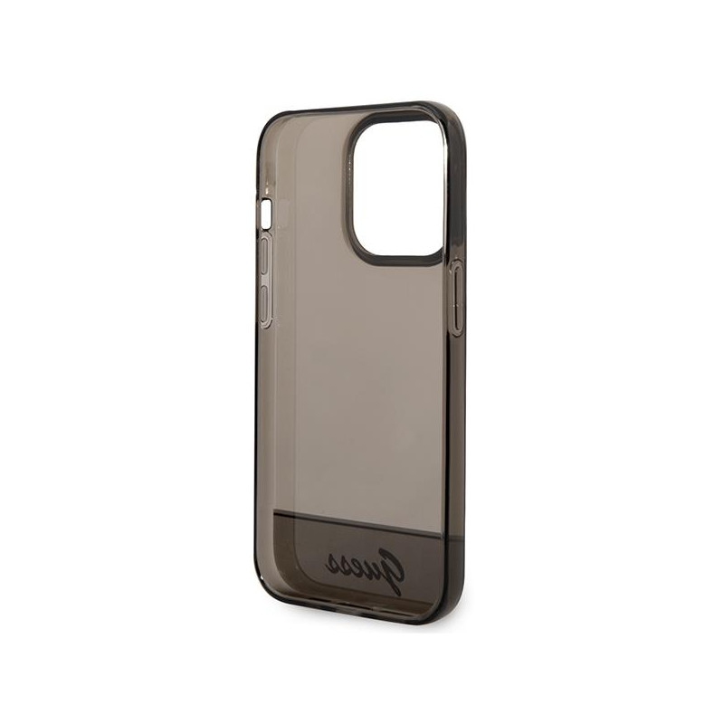 Guess Permatomas dėklas iPhone 14 Pro Max - juodas