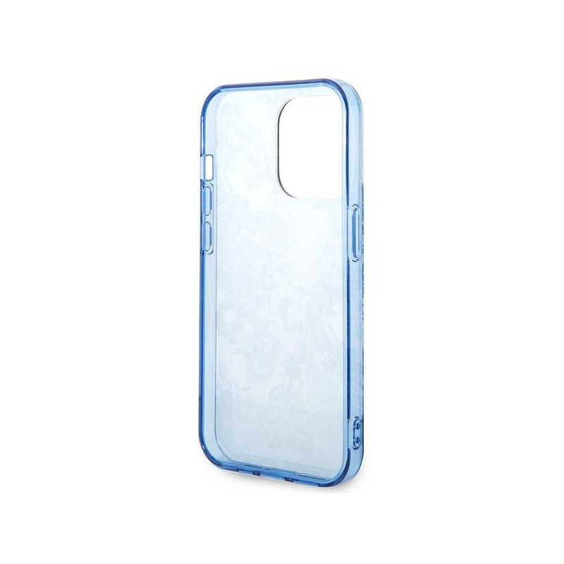 Guess Porcelain Collection dėklas, skirtas iPhone 14 Pro Max - mėlynas