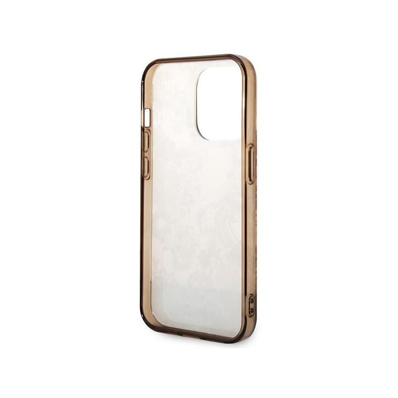 Guess Porcelain Collection dėklas, skirtas iPhone 14 Pro Max - smėlio spalvos