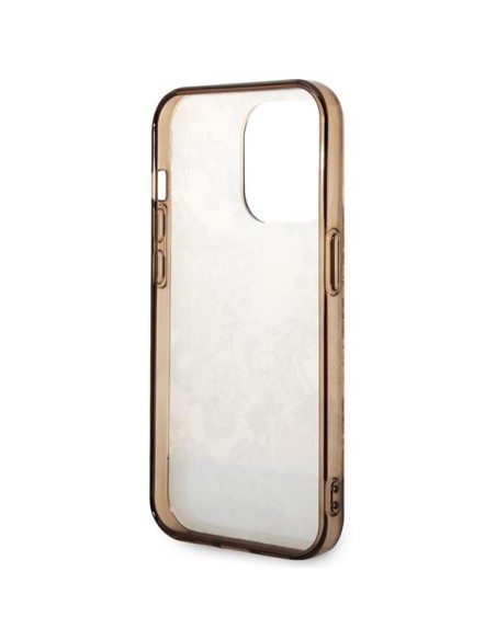 Guess Porcelain Collection dėklas, skirtas iPhone 14 Pro Max - smėlio spalvos