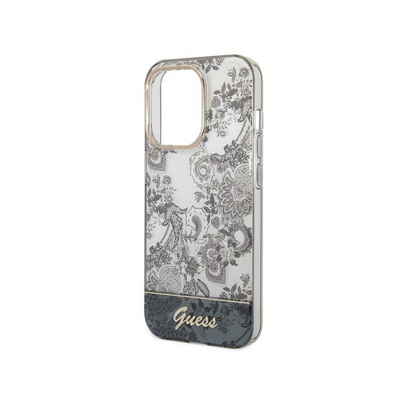 Guess Porcelain Collection dėklas, skirtas iPhone 14 Pro Max - pilkas