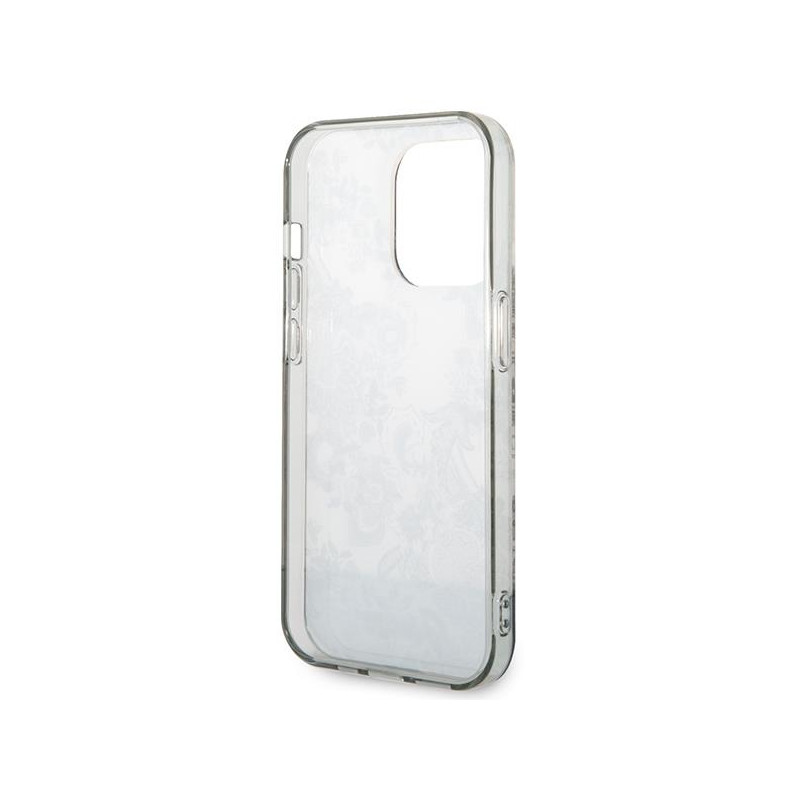 Guess Porcelain Collection dėklas, skirtas iPhone 14 Pro Max - pilkas
