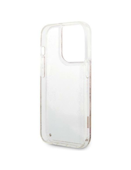 Guess Paisley Liquid Glitter dėklas iPhone 14 Pro Max - auksinis Guess Paisley Liquid Glitter dėklas iPhone 14 Pro Max - auksinis